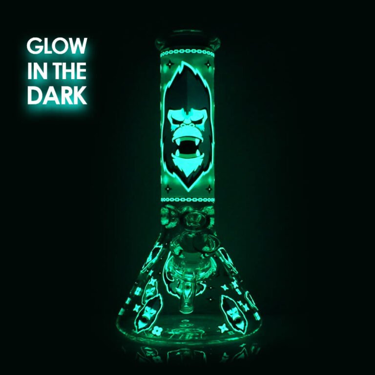 black sheep glow in the dark glass bong orange gorilla