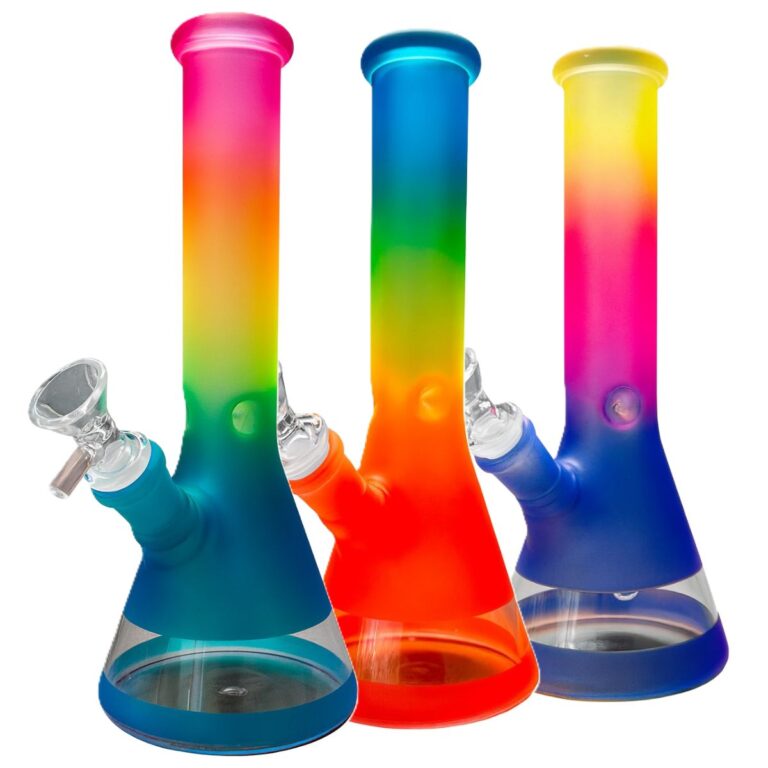 Black Sheep rainbow gradient glass bong 25cm