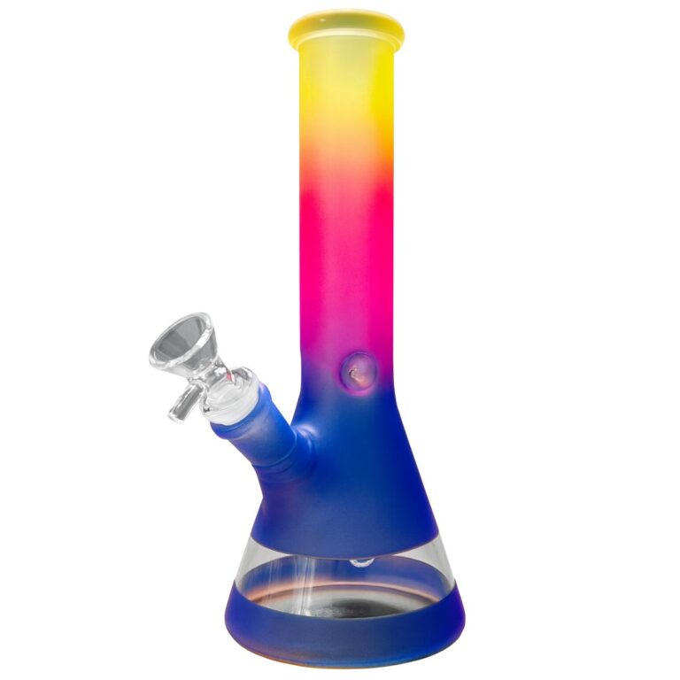 Black Sheep rainbow gradient glass bong blue 25cm