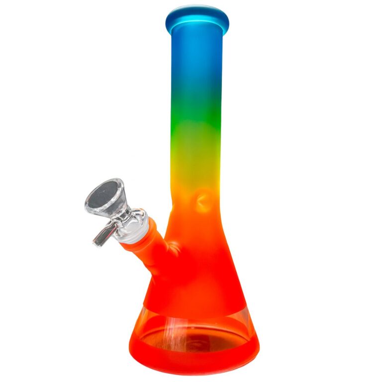 Black Sheep rainbow gradient glass bong orange 25cm