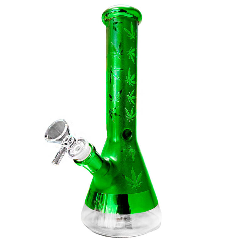 Black sheep Weed Leaves Glass Bong green 25cm