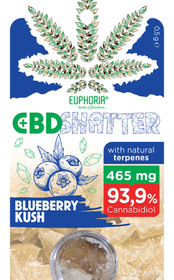 Euphoria CBD Shatter Bluberry Kush – 93,9% CBD