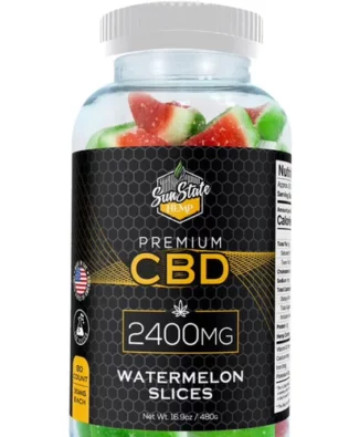 SunStateHemp CBD gummies Watermelon slices – 1200 mg CBD