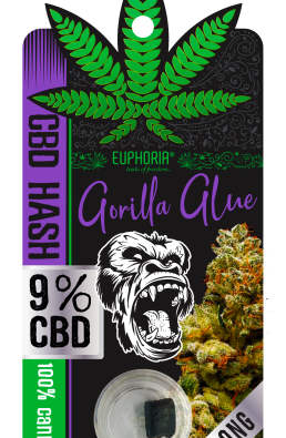 Euphoria CBD Hash Gorilla Glue 1g – 9% CBD