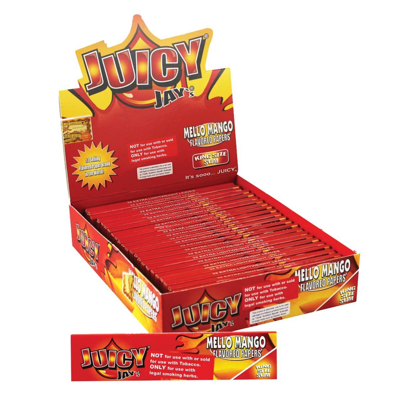 juicy jays rolling papers mello mango king size