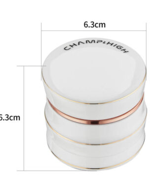 Champ High Porcelain Grinder White 4 Parts – 63mm