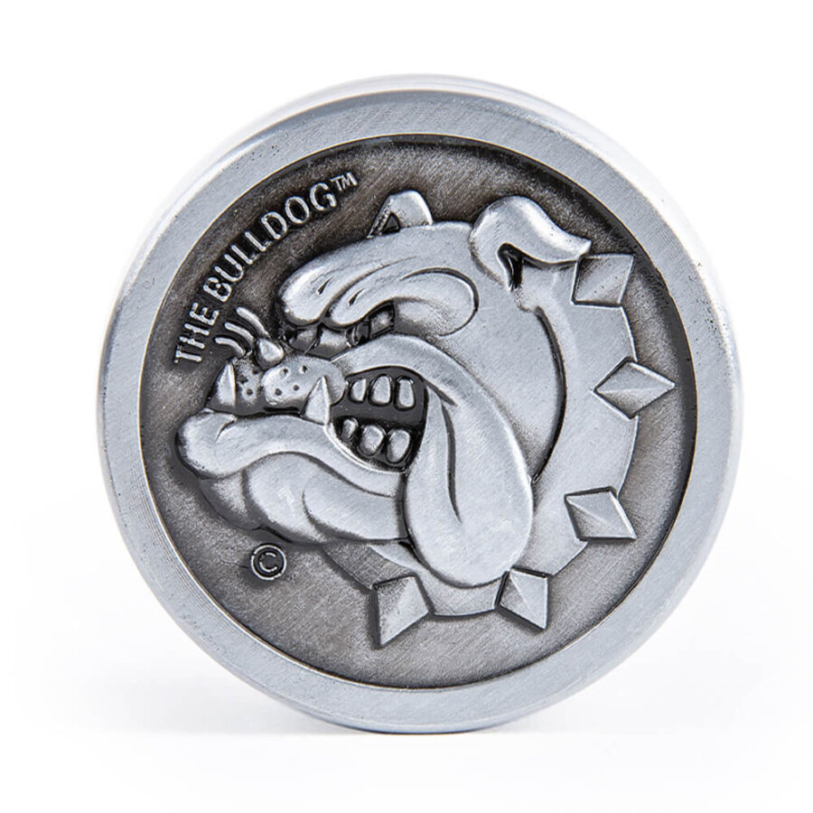 the bulldog grinder silver metal