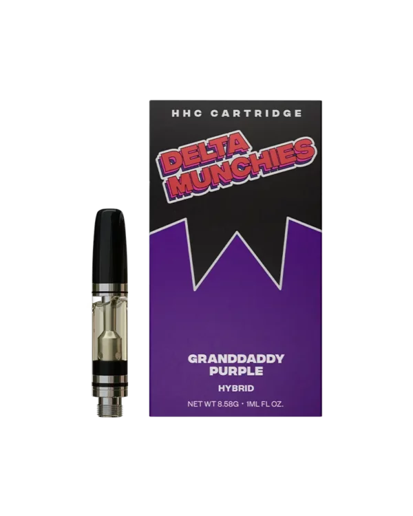 delta munchies hhc cartridge granddaddy purple hybrid