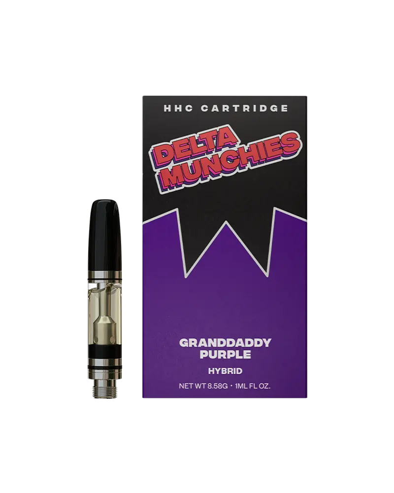 delta munchies hhc cartridge granddaddy purple hybrid